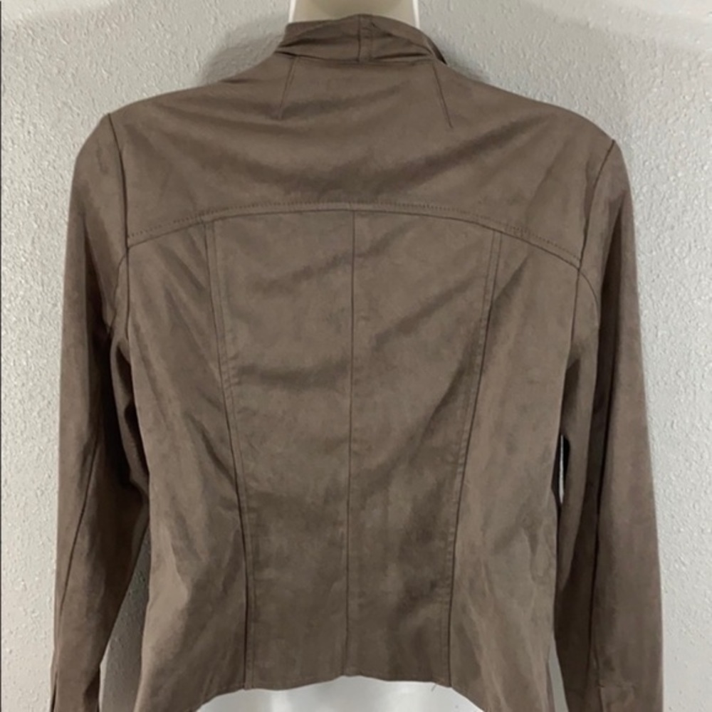Kut from the Kloth Tayanita taupe vegan suede open jacket - Picture 11 of 11